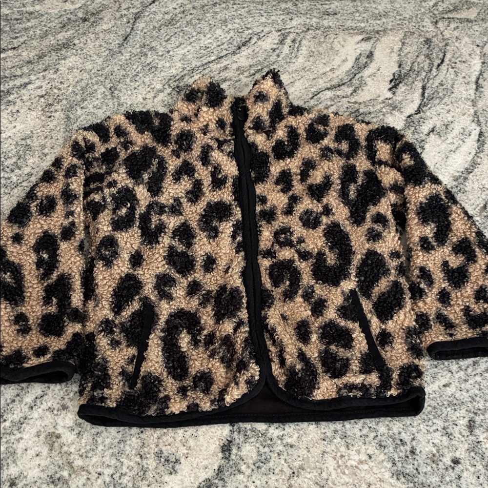 Cynthia Rowley Cheetah Print Zip Up Coat l S (5/6)